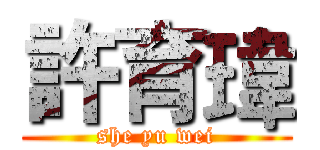 許育瑋 (she yu wei)