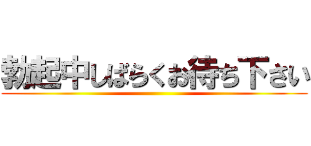 勃起中しばらくお待ち下さい ()