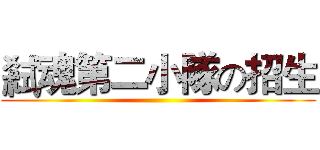 弒魂第二小隊の招生 ()
