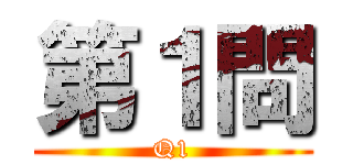 第１問 (Q1)