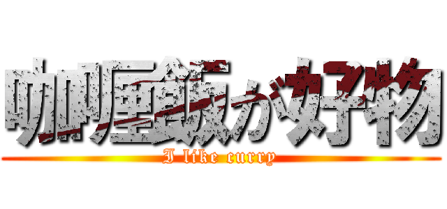 咖喱飯が好物 (I like curry)