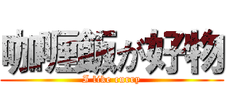 咖喱飯が好物 (I like curry)