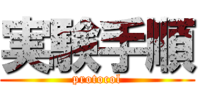 実験手順 (protocol)