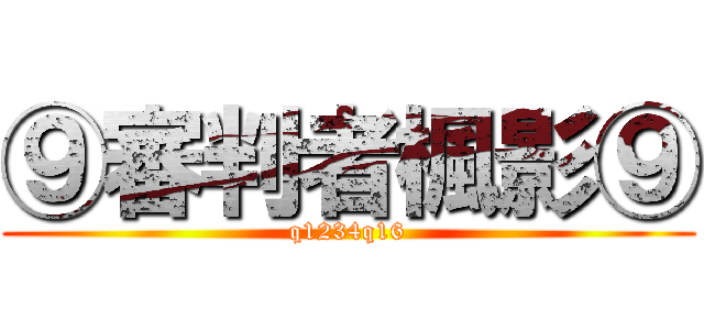 ⑨審判者楓影⑨ (q1234q16)