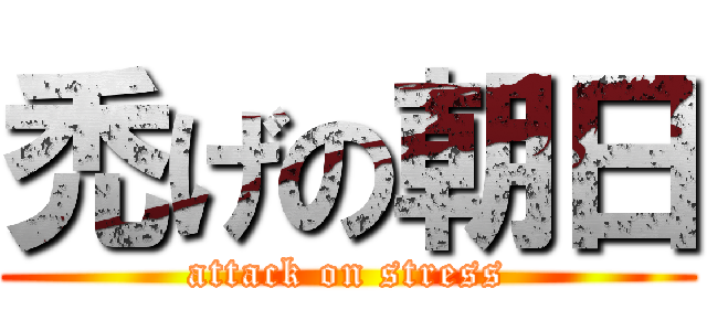 禿げの朝日 (attack on stress)