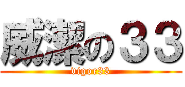 威潔の３３ (vigor33)