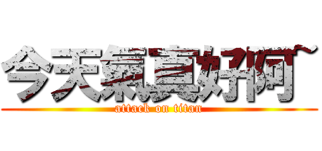 今天氣真好阿~ (attack on titan)