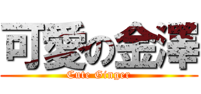 可愛の金澤 (Cute Ginger)