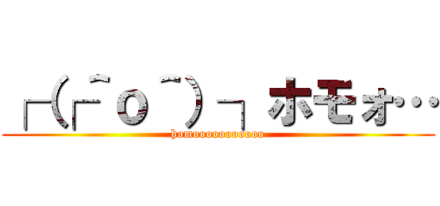 ┌（┌＾ｏ＾）┐ホモォ… (homooooooooooo)