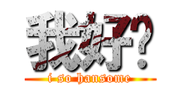 我好帅 (i so hansome)