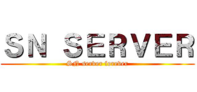 ＳＮ ＳＥＲＶＥＲ (SN server forever)