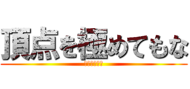 頂点を極めてもな (勉強勉強勉強)