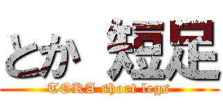 とか 短足 (TOKA short legs)