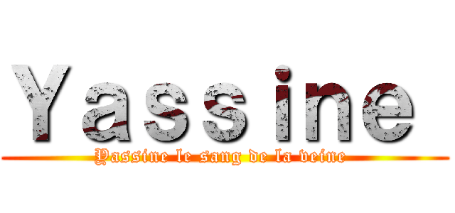 Ｙａｓｓｉｎｅ  (Yassine le sang de la veine )