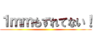 １ｍｍもずれてない！ ()