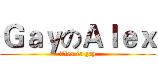 ＧａｙのＡｌｅｘ (Alex is gay)