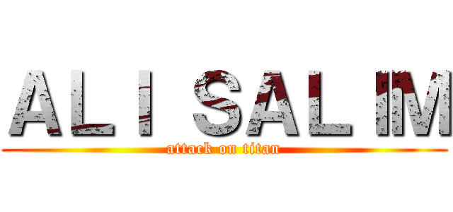 ＡＬＩ ＳＡＬＩＭ (attack on titan)