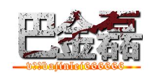 巴金磊 (v信：bajinlei666666)