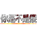 你是不是傻 (are u nuts)