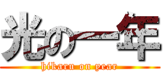 光の一年 (hikaru on year)