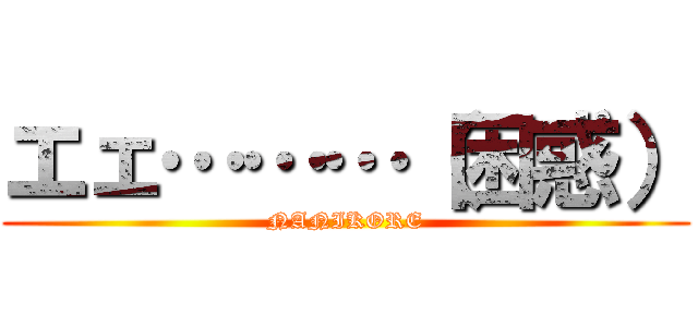 エェ………（困惑） (NANIKORE)