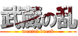 武蔵の乱 (mental break)