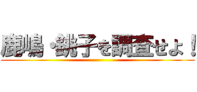 鹿嶋・銚子を調査せよ！ ()