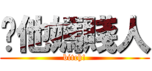 你他媽賤人 (bitch!)