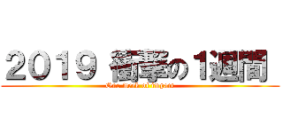 ２０１９ 衝撃の１週間  (One week of impact)