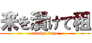 来を漬けて租 (nanigo dayo)