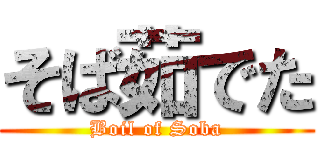 そば茹でた (Boil of Soba)