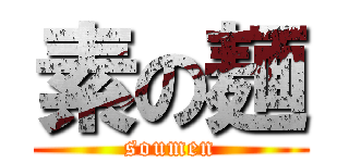素の麺 (soumen)