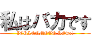 私はバカです (ICHINOMOTO KOwa!)