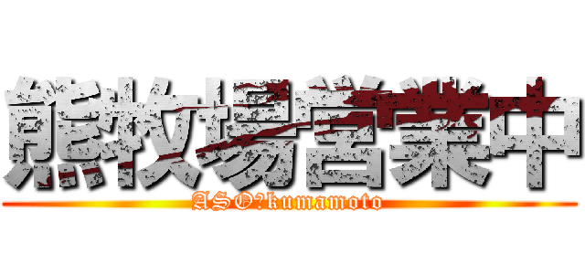 熊牧場営業中 (ASO　kumamoto)