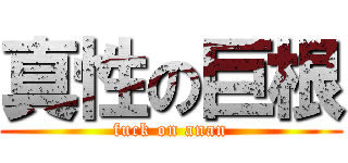 真性の巨根 (fuck on anan)