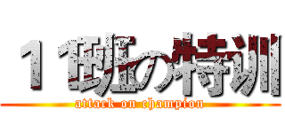 １１班の特训 (attack on champion)