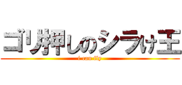 ゴリ押しのシラけ王 (i can fly)