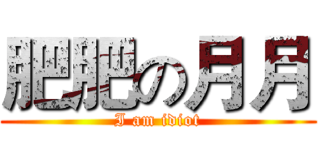 肥肥の月月 (I am idiot)