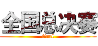 全国总决赛 (final)