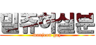 밀쥬하실분 (wanjeon gay)