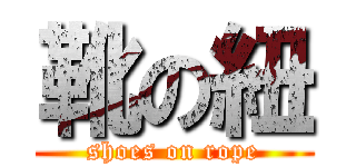 靴の紐 (shoes on rope)