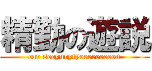 精勤の遊説 (car secyurytyeeeeeeeeen)