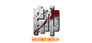 帥 (hamsome)