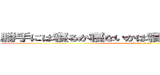 勝手には寝るか寝ないかは寝るか寝ないかは寝るか (attack on titan)