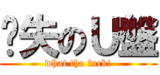 丟失のＵ盤 (what the fuck!)