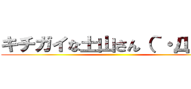 キチガイな土山さん（｀・Д・´） ()