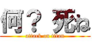 何？ 死ね (attack on titan)