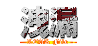 洩漏 (LEAK File)