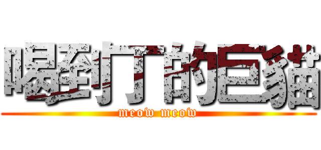 喝到丁的巨貓 (meow meow)