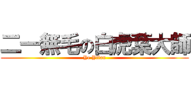 二一無毛の白虎葉大師 (Ye Yifan)